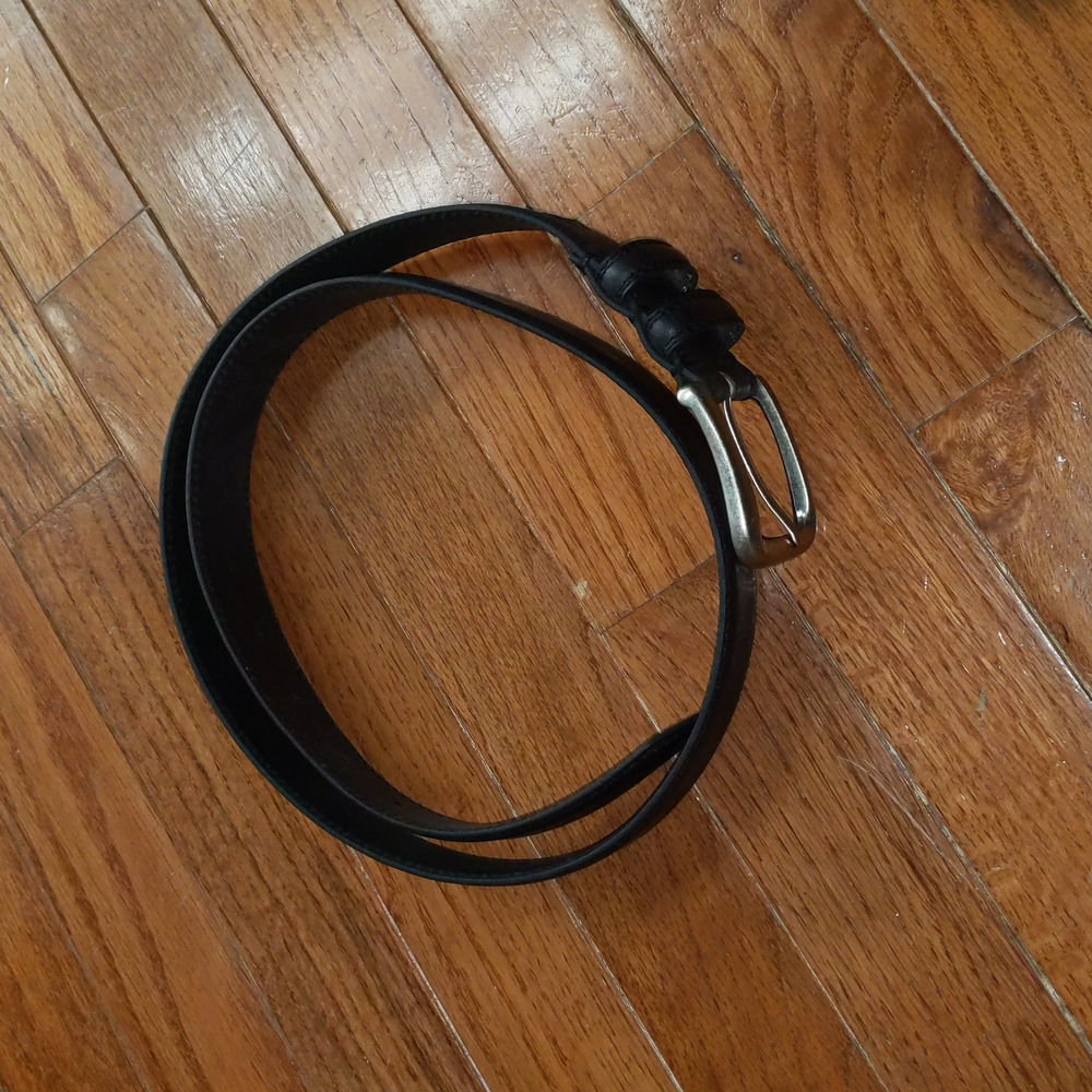 RealTree black leather belt, size 36